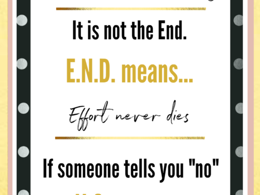 If you ever fail don’t stop